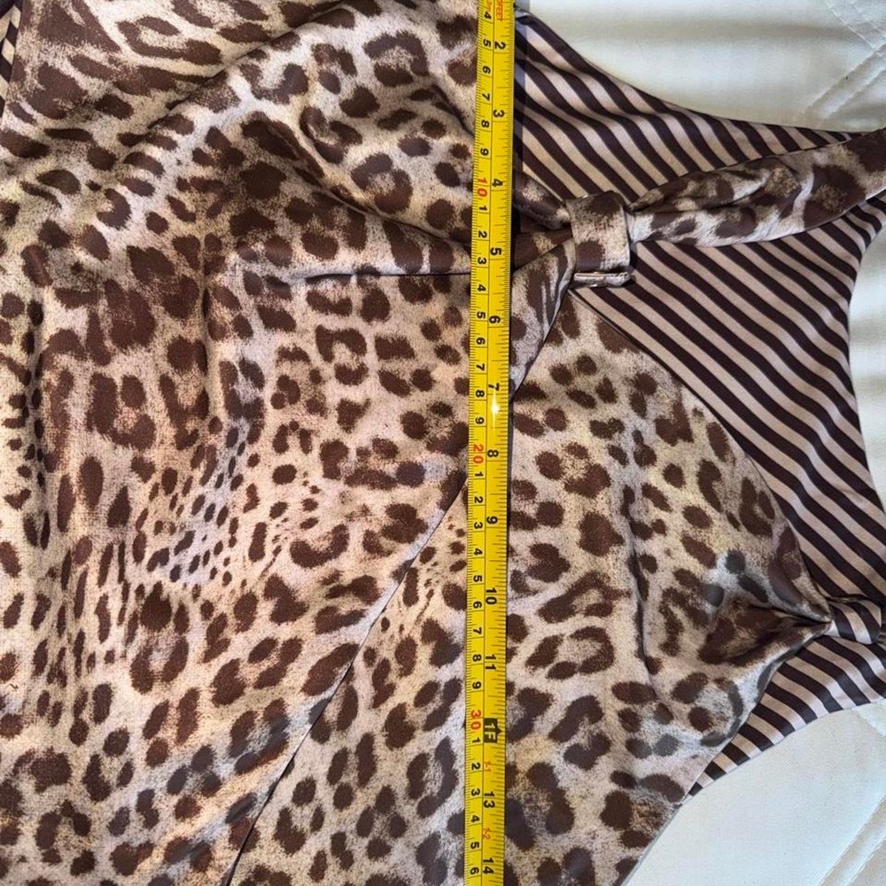 Baiia Samba Reversible‎ Leopard Stripe Bikini Set Size 8 Est - Picture 5 of 8